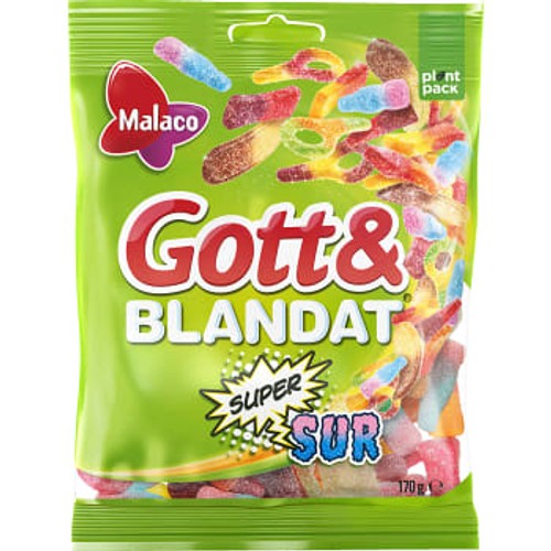 Godis Gott & Blandat Super sur 170g Malaco