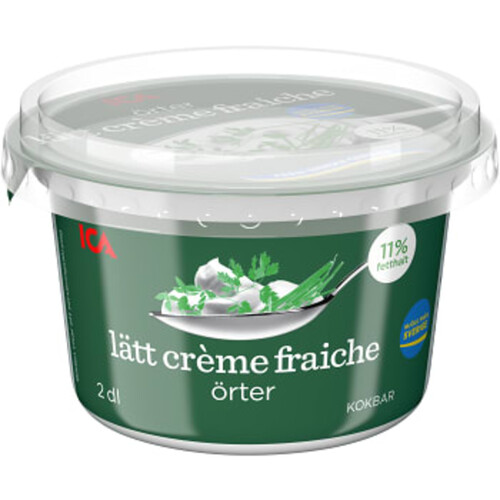 Lätt Crème Fraiche Örter 11% 2dl ICA