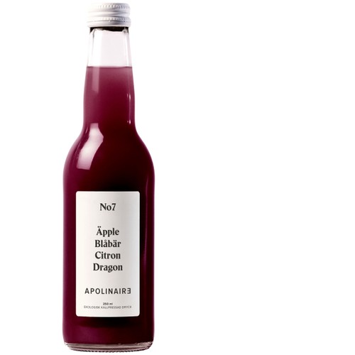 Dryck No7 Äpple, Blåbär, Citron & Dragon 250ml Apolinaire