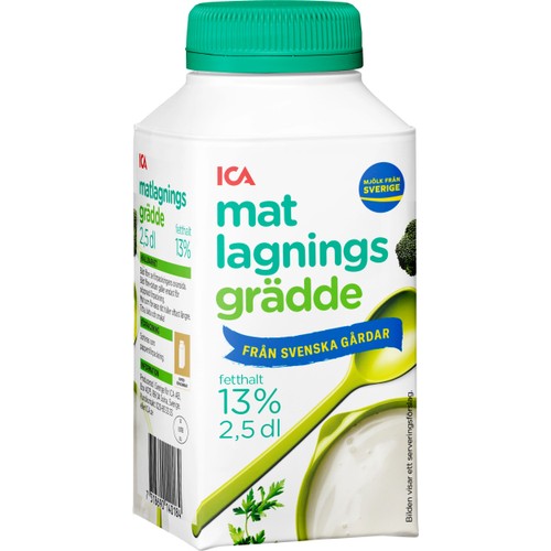 Matlagningsgrädde 13% 2,5dl ICA