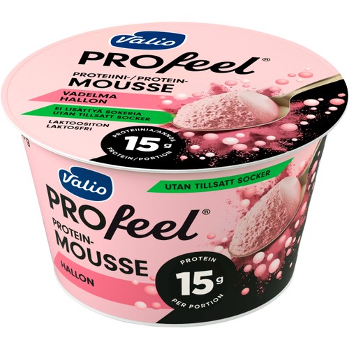 Proteinmousse Hallon 0,9% Laktosfri 150g Valio PROfeel®