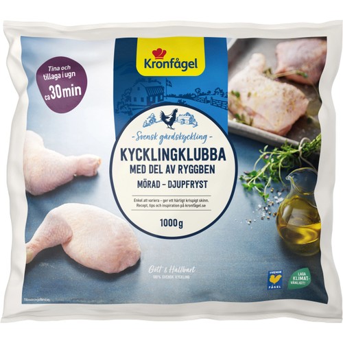 Kycklingklubba Fryst 1kg Kronfågel