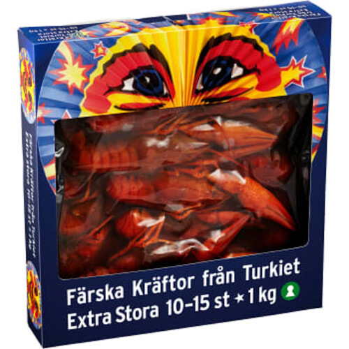 Kräftor färska extra stora 10-15p 1kg Pandalus