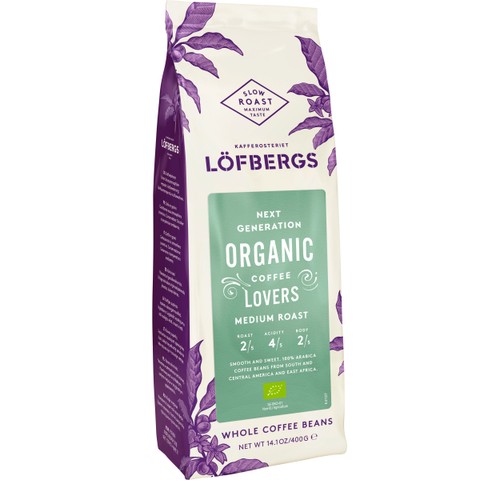 Kaffe Hela bönor Mellanrost Ekologiskt 400g Löfbergs