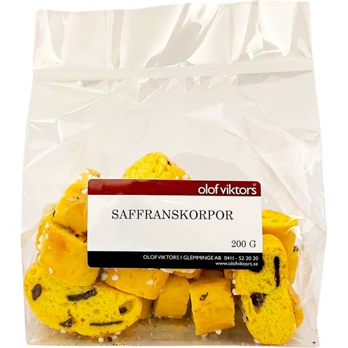 Saffransskorpor Med Choklad 200g Olof Viktors i Glemminge