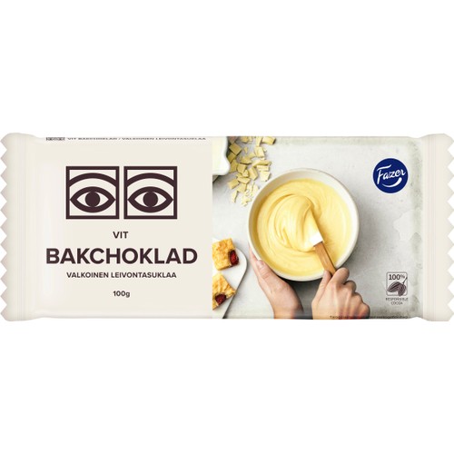 Bakchoklad Vit 100g Fazer