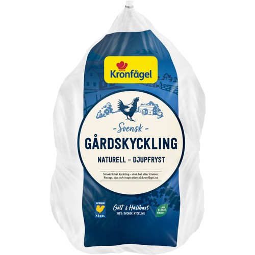 Gårdskyckling Fryst ca 1375g Kronfågel