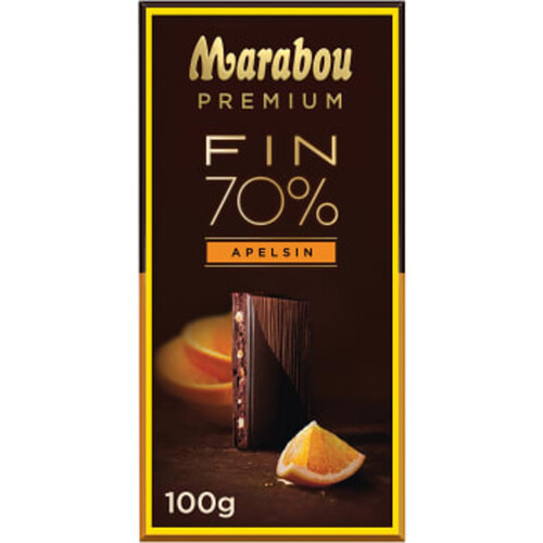 Chokladkaka Premium 70%kakao Orange 100g Marabou