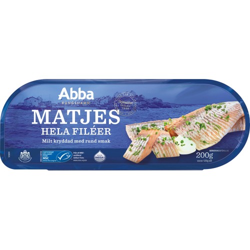 Hela matjesfiléer 200g Abba