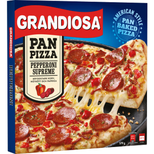 Färdigmat Pan pizza Pepperoni 570g Grandiosa