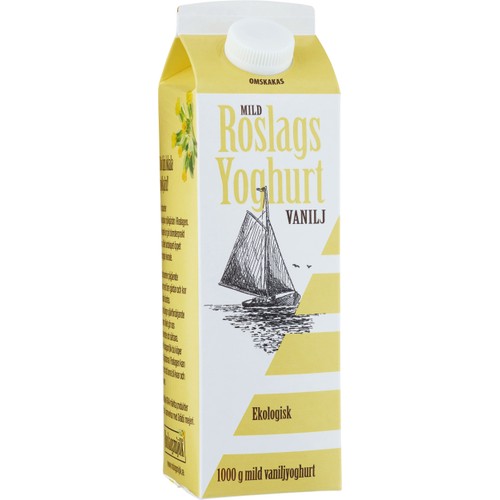 Vaniljyoghurt 3,3-4% Ekologisk 1l KRAV Roslagsmjölk