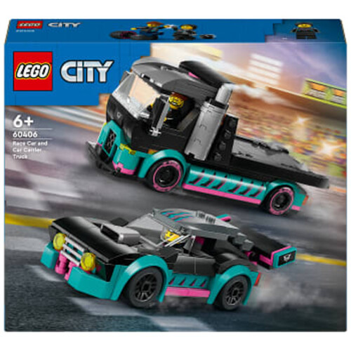 LEGO City Racerbil och biltransport 60406