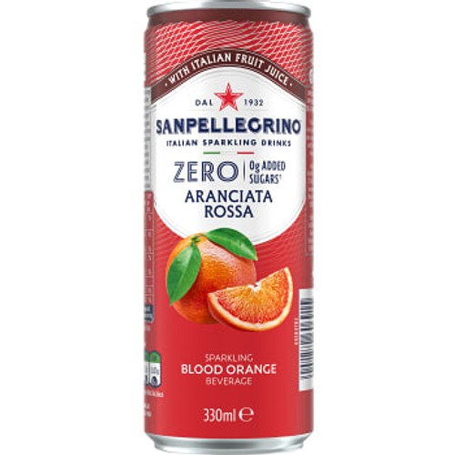 Kolsyrad Läskedryck Zero Aranciata Rossa 33cl San Pellegrino