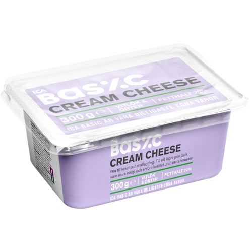 Färskost Cream cheese vitlök 300g ICA Basic