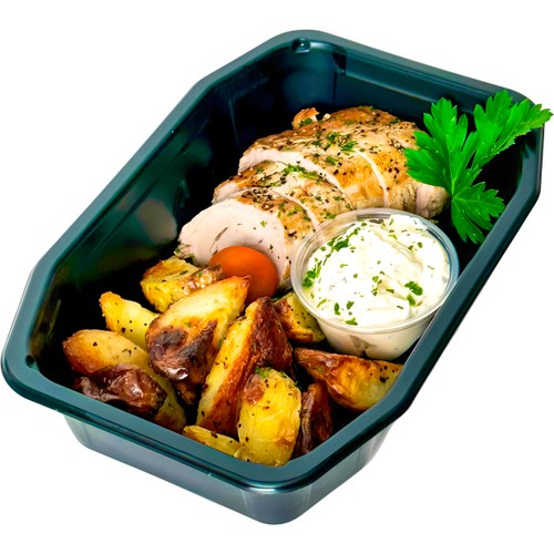 Fläskfilé Med Klyftpotatis & Örtsås ca 420g ICA Kvantum Lerum