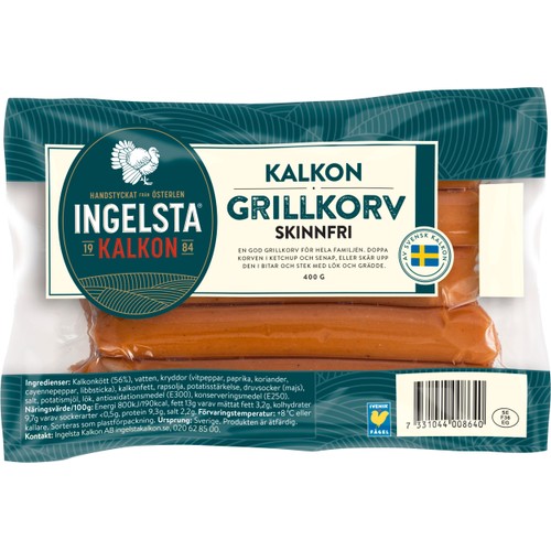 Grillkorv Kalkon 400g Ingelsta kalkon