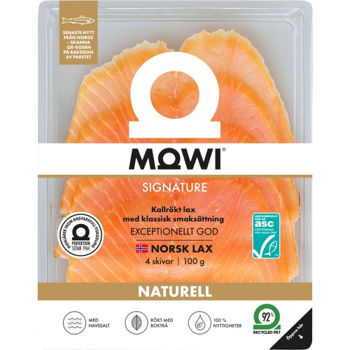 Lax Kallrökt Skivad 100g Mowi