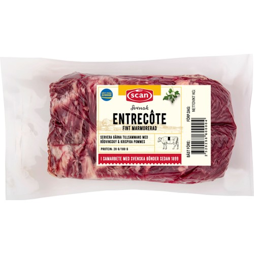Entrecôte Färsk i bit ca 950g Scan