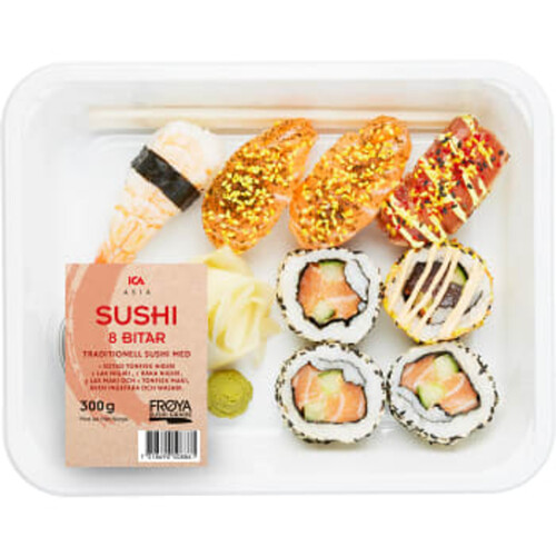 Sushi 8 bitar 300g ICA Asia