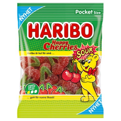 Godis Happy Cherries Sour 75g Haribo