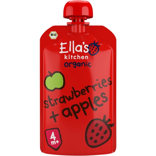 Jordgubb & äpplepuré Eko 4m 120g Ellas Kitchen