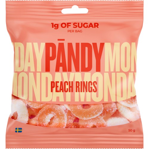 Gelégodis Candy Peach Rings 50g Pändy