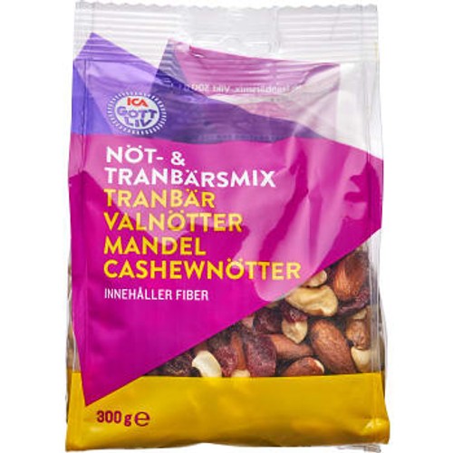 Nöt & Tranbärsmix 300g ICA Gott liv