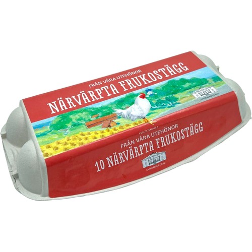 Närvärpta Frukostägg L/XL 10-pack 630g Landsberga Gård