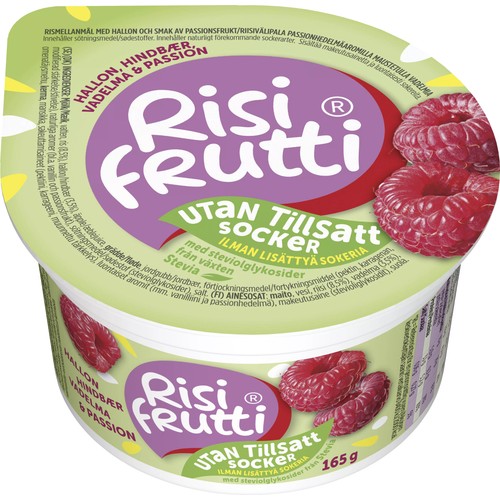 Mellanmål Hallon & Passion Utan tillsatt socker 165g RisiFrutti