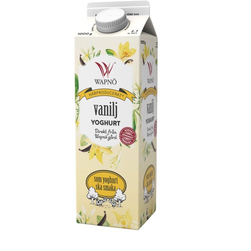 Yoghurt Vanilj 2.8% 1kg Wapnö