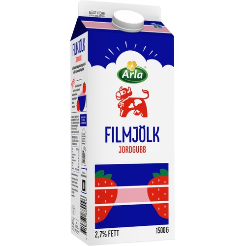 Filmjölk 2,7% Jordgubb 1,5l Arla Ko®