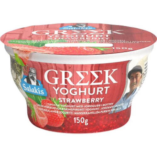 Yoghurt Grekisk Jordgubb 150g Salakis