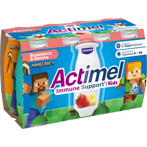 Drickyoghurt Jordgubb Banan Kids 8-p 800g Actimel