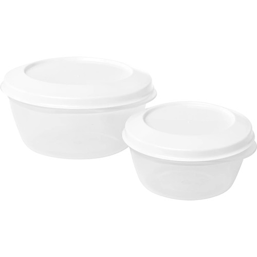 Förvaringsburk Vit 0,25/0,5l 2-p ICA Basic