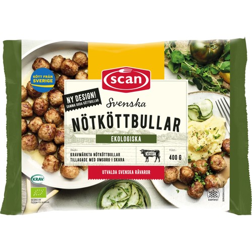 Nötköttbullar Svenska Ekologiska Fryst 400g Scan
