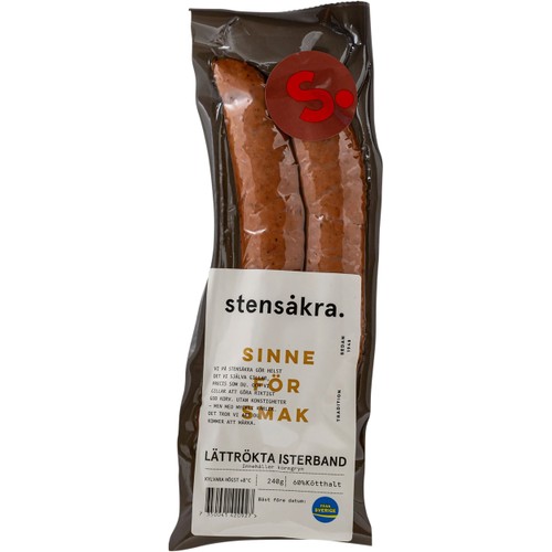 Isterband Lättrökta 60% Kötthalt 280g Stensåkra