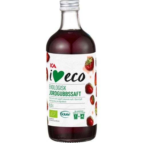 Jordgubbssaft 50cl KRAV ICA I love eco