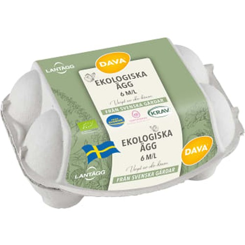 Ägg Frigående M/L Ekologiska 6-p KRAV Svenska Lantägg