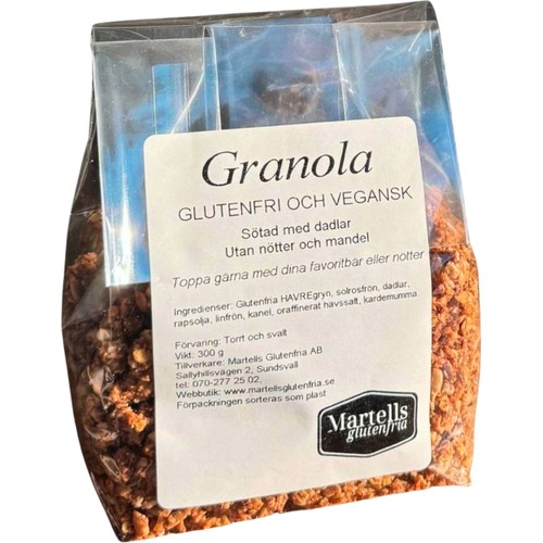 Granola Glutenfri Och Vegansk 300g Martells Glutenfria