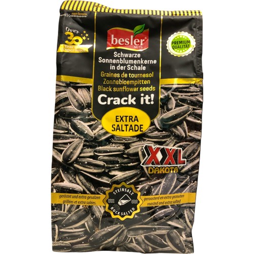 Solrosfrön Svarta Rostade & Saltade 250g Besler