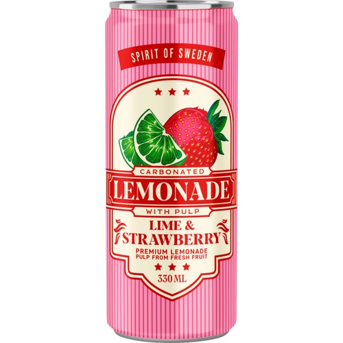 Lemonad Jordgubb/Lime 33cl Spirit of Sweden
