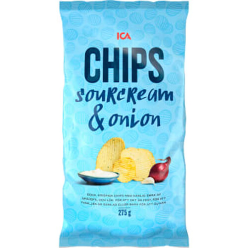 Chips Sourcream & Onion 275g ICA