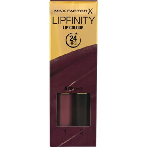 Lipfinity 70 Spicy Läppfärg ca 2ml 2-p Max Factor