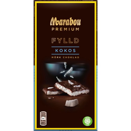 Chokladkaka Premium Filled coconut 150g Marabou