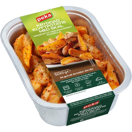 Klyftpotatis kryddad 500g Peka