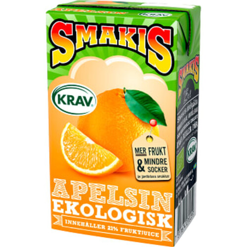 Fruktdryck Apelsin 250ml KRAV Smakis