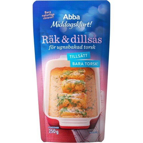 Räk & dillsås för ugnsbakad torsk 250g Abba