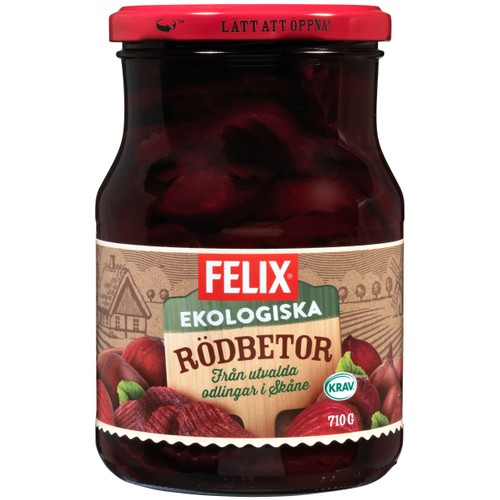 Skivade Rödbetor 710g KRAV Felix