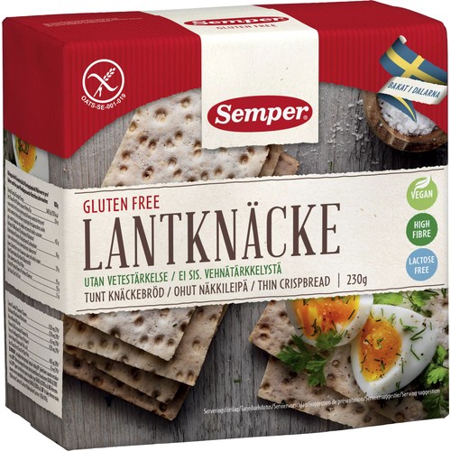 Lantknäcke Glutenfri 230g Semper