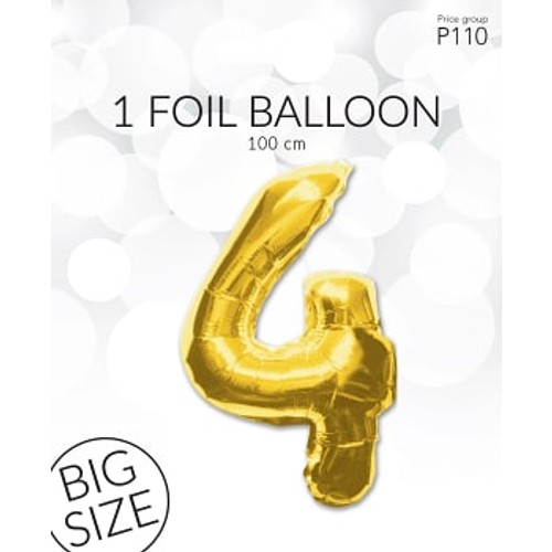 Folieb guld 4 100cm Happy Party